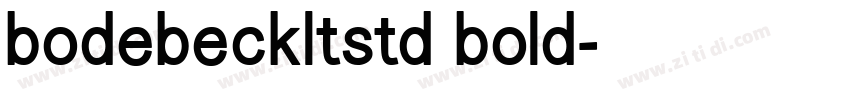 bodebeckltstd bold字体转换